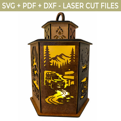 Camping Lantern Laser Cut File (SVG, DXF, PDF) – Glowforge Template