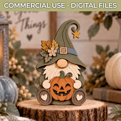 Pumpkin Gnome SVG – 7 Layer Fall Laser Cut File